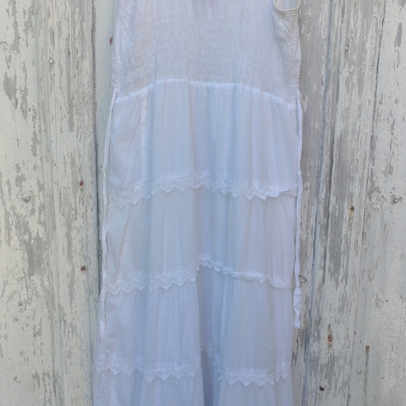 Vintage Boho White Tiered Dress - Picture 4 of 6
